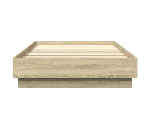 Voodiraam Led-Tuledega, Sonoma Tamm, 90 X 200 Cm