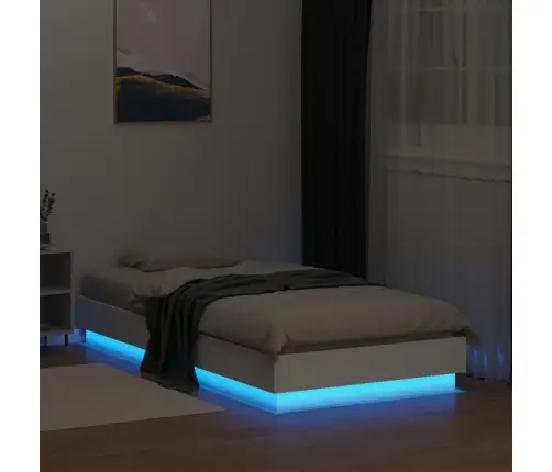 Voodiraam Led-Tuledega, Valge, 90 X 190 Cm