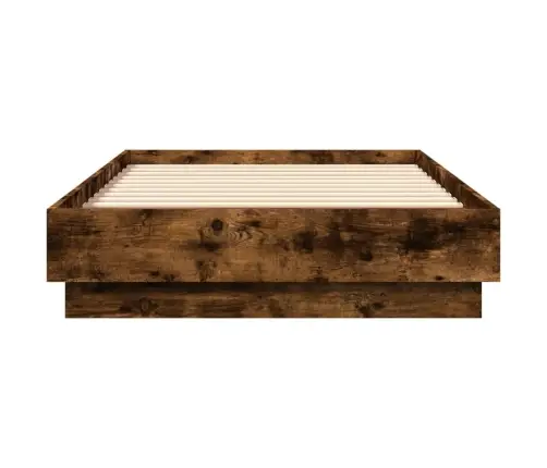 Lovos Rėmas Su Led Lemputėmis, Dūminio Ąžuolo Spalvos, 90X190Cm