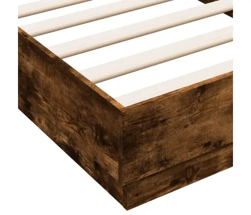 Lovos Rėmas Su Led Lemputėmis, Dūminio Ąžuolo Spalvos, 90X190Cm