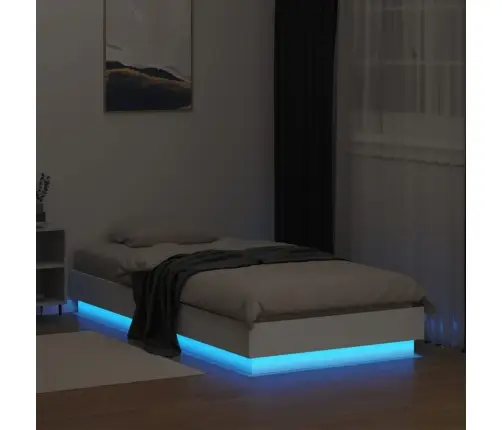 Gultas Rāmis Ar Led, Balts, 75X190 Cm Vidaxl