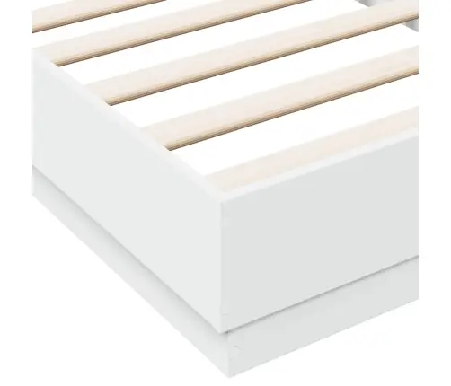 Gultas Rāmis Ar Led, Balts, 75X190 Cm Vidaxl