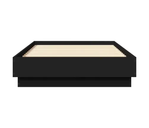 Gultas Rāmis Ar Led, Melns, 75X190 Cm Vidaxl