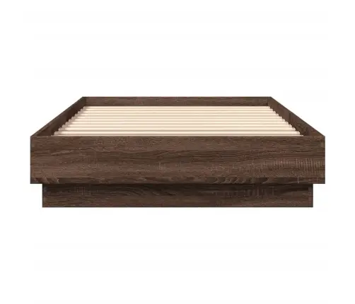 Gulta Bez Matrača, Brūna Ozola, 100X200 Cm, Inženierijas Koks Vidaxl