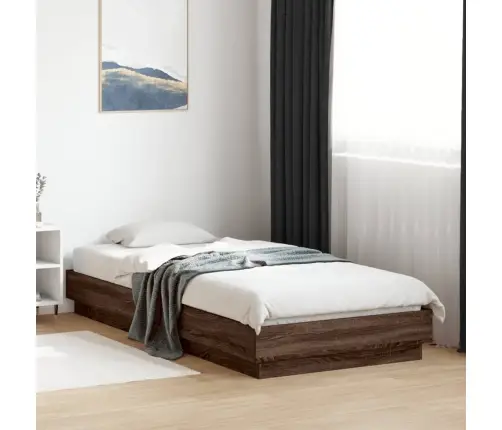 Gulta Bez Matrača, Brūna Ozola, 100X200 Cm, Inženierijas Koks Vidaxl