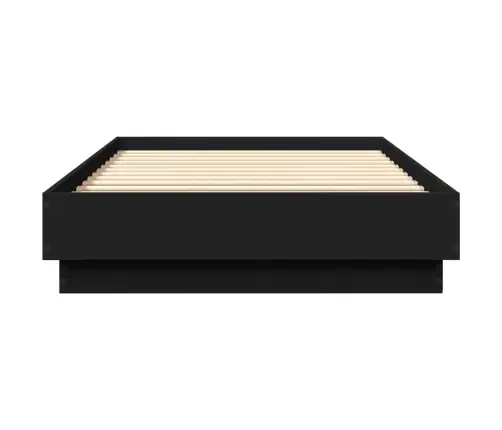 Gultas Rāmis, Melns, 90X200 Cm, Inženierijas Koks Vidaxl