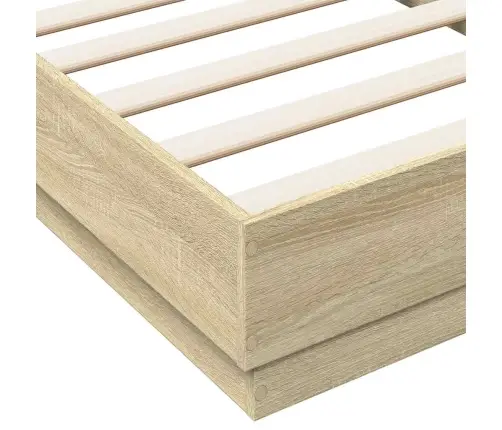 Gulta Bez Matrača, Ozolkoka, 90X190 Cm, Inženierijas Koks Vidaxl