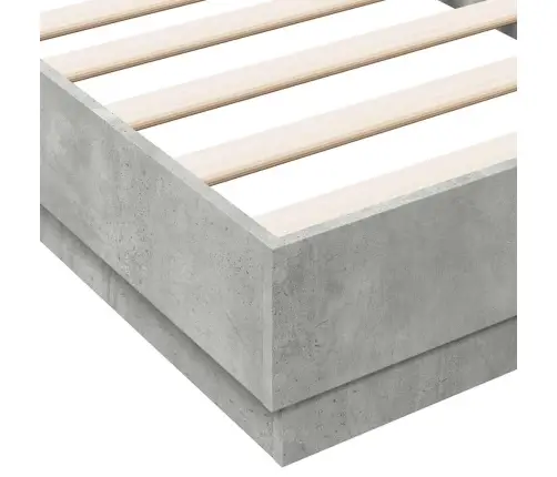 Voodiraam, Betoonhall, 90X190 cm Tehispuit