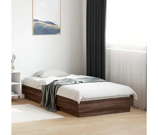 Gulta Bez Matrača, Brūna Ozola, 90X190 Cm, Inženierijas Koks Vidaxl