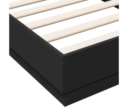 Gultas Rāmis, Melns, 75X190 Cm, Inženierijas Koks Vidaxl