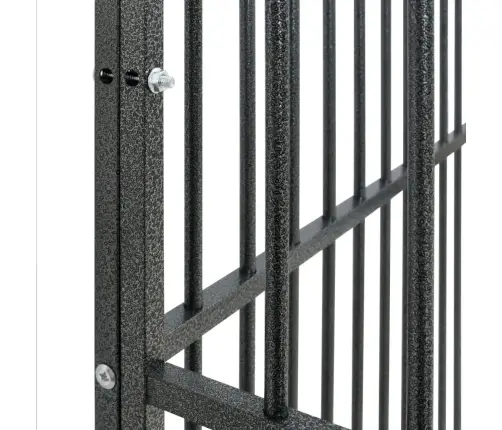 Suņu Būris Ar Riteņiem, Melns, Cinkots Tērauds Vidaxl