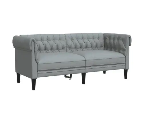 Trīsdaļīgs Dīvānu Komplekts, Gaiši Pelēks Audums Vidaxl