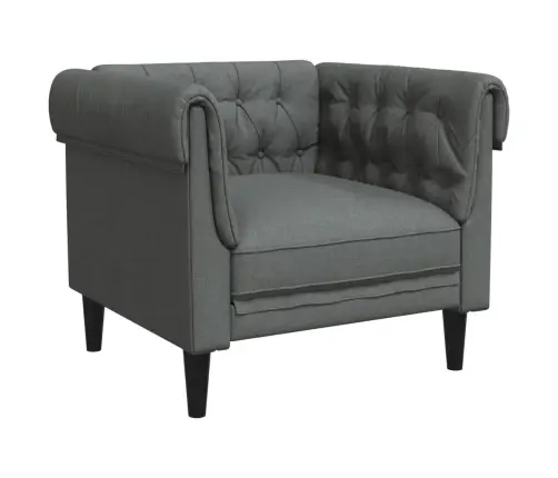 Sofos Komplektas, 3 Dalių, Tamsiai Pilkos Spalvos, Audinys