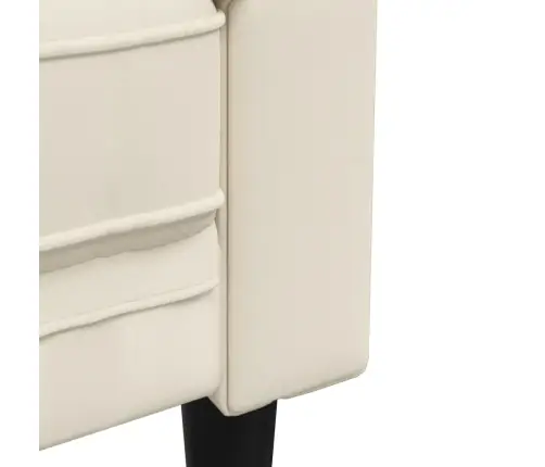 3-Osaline Diivanikomplekt, Helekollane, Kreemjas