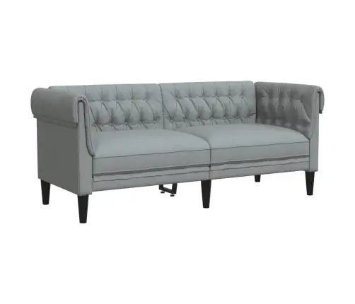 Sofos Komplektas, 2 Dalių, Šviesiai Pilkos Spalvos, Audinys