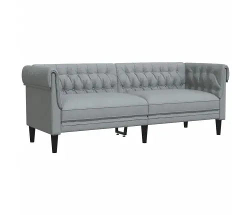 Sofos Komplektas, 2 Dalių, Šviesiai Pilkos Spalvos, Audinys