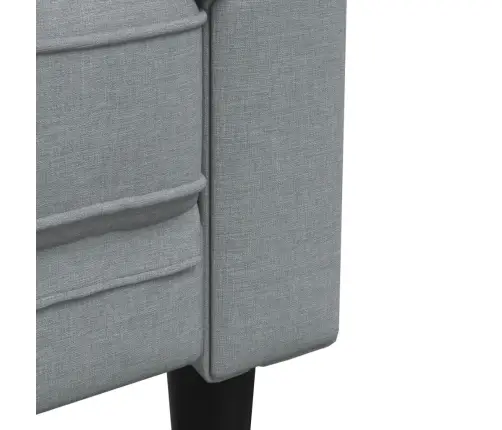 Sofos Komplektas, 2 Dalių, Šviesiai Pilkos Spalvos, Audinys