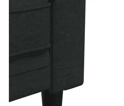 2-Osaline Diivanikomplekt, Must, Kangas