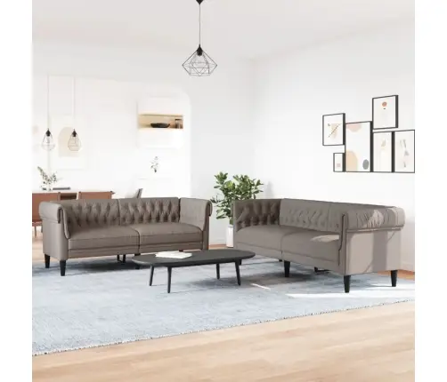 2-Osaline Diivanikomplekt, Hallikaspruun, Kangas