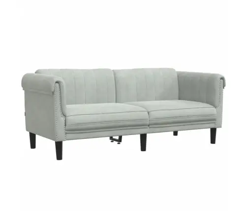 Trīsdaļīgs Dīvānu Komplekts, Gaiši Pelēks Samts Vidaxl