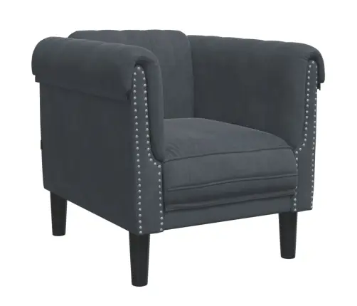 Trīsdaļīgs Dīvānu Komplekts, Tumši Pelēks Samts Vidaxl