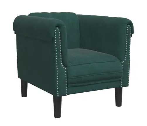 Sofos Komplektas, 3 Dalių, Tamsiai Žalios Spalvos, Aksomas