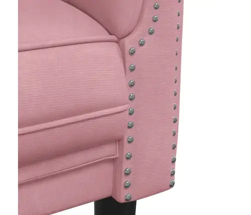 Trīsdaļīgs Dīvānu Komplekts, Rozā Samts Vidaxl Trīsdaļīgs Dīvānu Komplekts, Rozā Samts Vidaxl