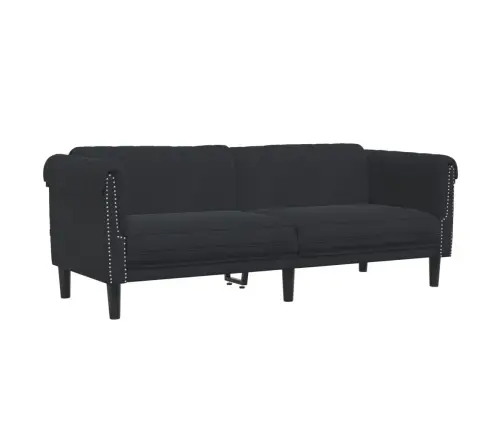 Trīsdaļīgs Dīvānu Komplekts, Melns Samts Vidaxl