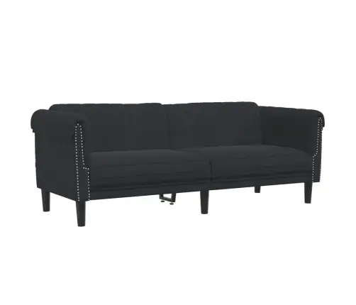 Trīsdaļīgs Dīvānu Komplekts, Melns Samts Vidaxl