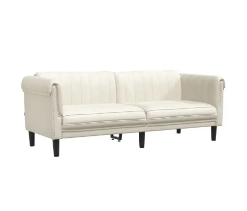 Trīsdaļīgs Dīvānu Komplekts, Krēmkrāsas Samts Vidaxl