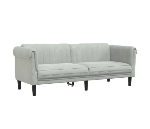 Divdaļīgs Dīvānu Komplekts, Gaiši Pelēks Samts Vidaxl