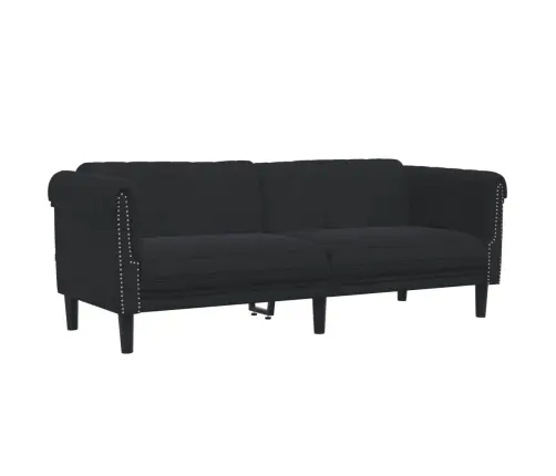 Divdaļīgs Dīvānu Komplekts, Melns Samts Vidaxl