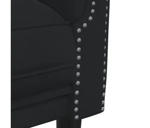 Divdaļīgs Dīvānu Komplekts, Melns Samts Vidaxl