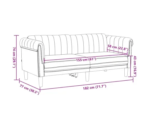Divdaļīgs Dīvānu Komplekts, Brūns Samts Vidaxl