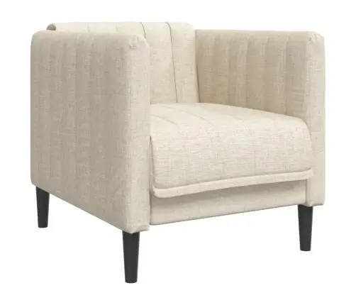 Trīsdaļīgs Dīvānu Komplekts, Krēmkrāsas Audums Vidaxl