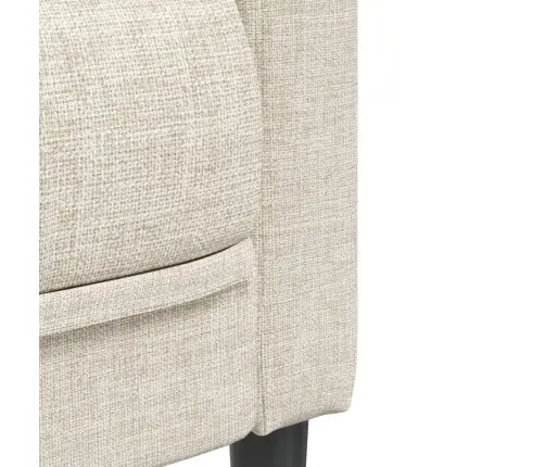 Trīsdaļīgs Dīvānu Komplekts, Krēmkrāsas Audums Vidaxl