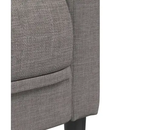 Sofos Komplektas, 2 Dalių, Taupe Spalvos, Audinys