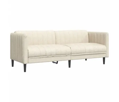 Divdaļīgs Dīvānu Komplekts, Krēmkrāsas Audums Vidaxl