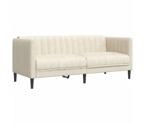 Divdaļīgs Dīvānu Komplekts, Krēmkrāsas Audums Vidaxl