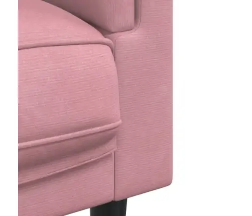 Trīsdaļīgs Dīvānu Komplekts Ar Spilveniem, Rozā Samts Vidaxl