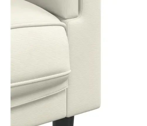 Divdaļīgs Dīvānu Komplekts Ar Spilveniem, Krēmkrāsas Samts Vidaxl