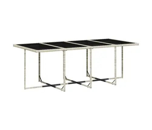 9-Daļīgs Dārza Mēbeļu Komplekts, Matrači,Gaiši Pelēka Pe Pinums Vidaxl