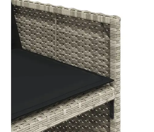 11-Osaline Aia Söögimööbli Komplekt Patjadega, Hall, Polürotang