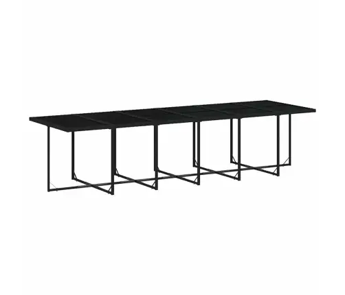 13-Osaline Aia Söögimööbli Komplekt Patjadega, Must, Pe-Rotang