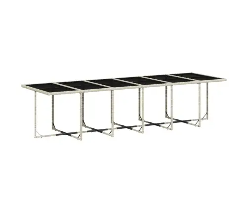 13-Daļīgs Dārza Mēbeļu Komplekts Ar Matračiem, Gaiši Pelēka Pe Vidaxl