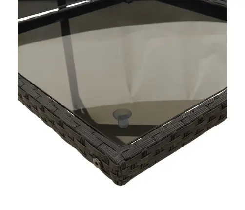 Sodo Komplektas Su Pagalvėlėmis, 15 Dalių, Juodas, Poliratanas