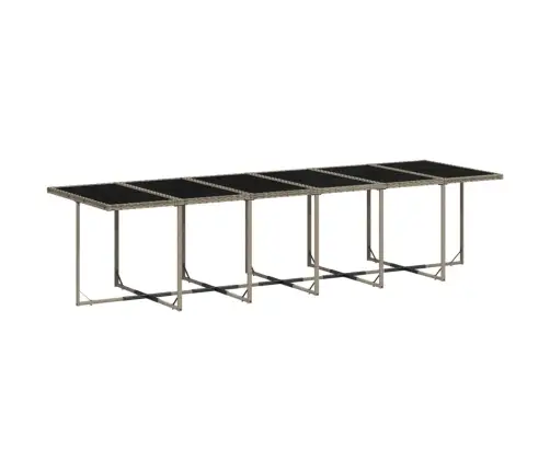 17-Daļīgs Dārza Mēbeļu Komplekts Ar Matračiem, Pelēks Pe Vidaxl