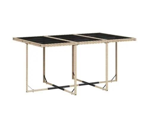 11-Daļīgs Dārza Mēbeļu Komplekts, Matrači, Bēša Pe Rotangpalma Vidaxl