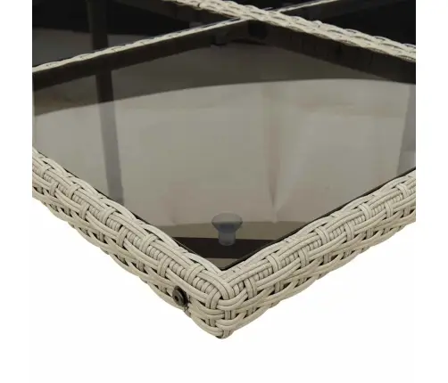 13-Daļīgs Dārza Mēbeļu Komplekts Ar Matračiem, Gaiši Pelēka Pe Vidaxl