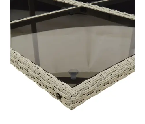 15-Osaline Aia Söögimööbli Komplekt Patjadega, Hall, Polürotang